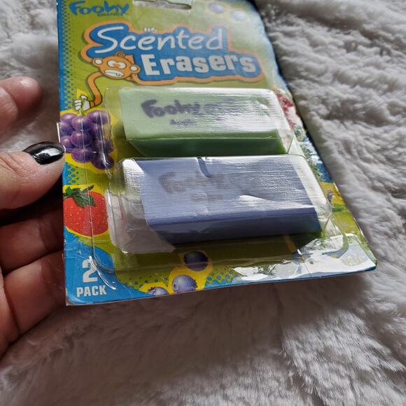 Vintage Foohy Scented Erasers Apple Grape 2004 Read Description - Picture 4 of 5